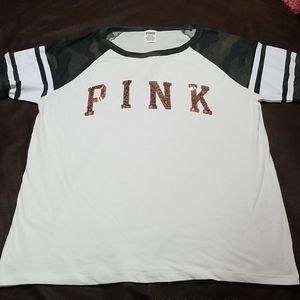 Victoria Secret T Shirt Bling Camo